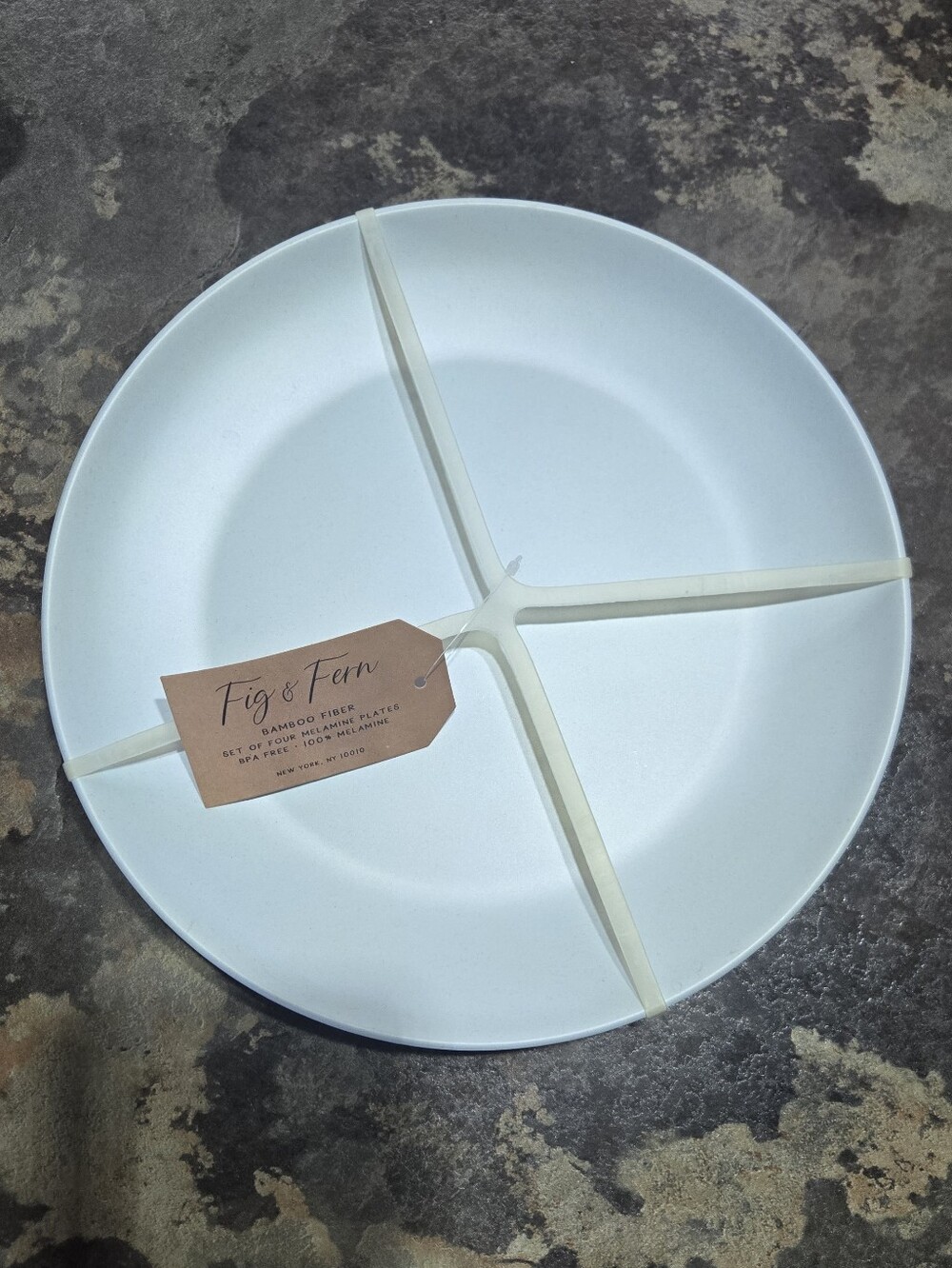 Fig & Fern Bamboo Fiber 11" Melamine Dinner Plates